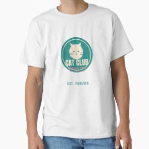 Cat Club Members Only Retro Cat Lover Badge Shirt
