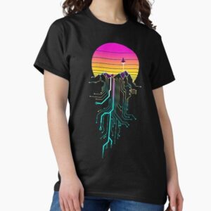 Synth Mountain Sunrise