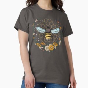 Floral Honeycomb Bee Lover Art